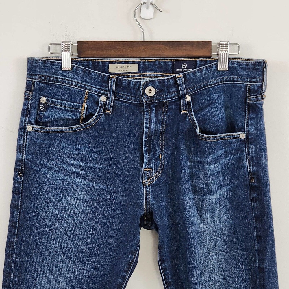 Adriano Goldschmied The Matchbox Slim Strait Cotton Blend Jeans Men's Size 31x34 - Picture 2 of 16